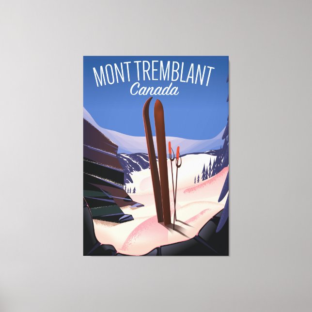Impressão Em Tela Mont Tremblant Ski Canadá (Frente)