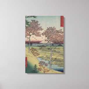 Impressão Em Tela Montagem Fiji e folhas de bordo - japoneses do