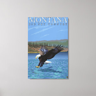 Impressão Em Tela Montana -- Céu grande CountryDiving Eagle
