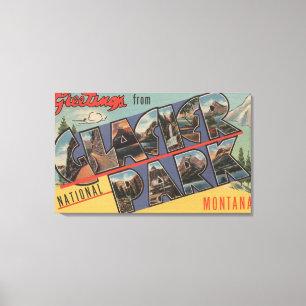 Impressão Em Tela Montana - Parque Nacional Glacier