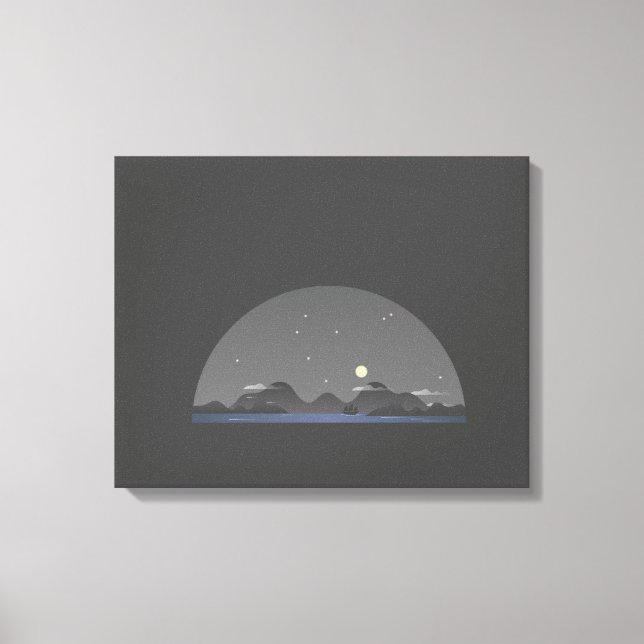 Impressão Em Tela Montanha | Zazzle_Growth. (Frente)