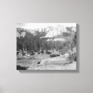 Impressão Em Tela Montanhas de Buckhorn além das trilhas de estrada