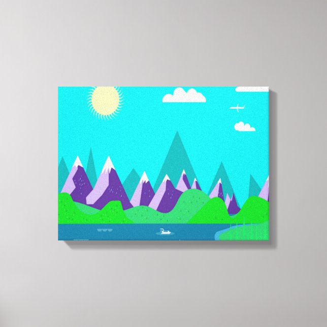 Impressão Em Tela Montanhas de gelo superior (Frente)