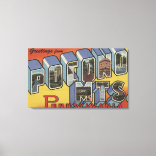 Impressão Em Tela Montanhas de Pocono - grandes cenas da letra