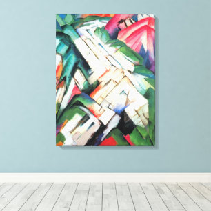 Impressão Em Tela Montanhas (Paisagem) por Franz Marc, Arte Antiga