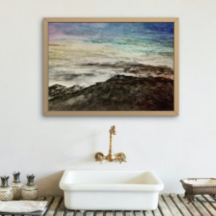 Impressão Em Tela Montanhas Rochosas Cadeias Aurora Paisagem