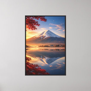 Impressão Em Tela Monte Fuji Cinematográfico Japão Nascer do Sol Dou