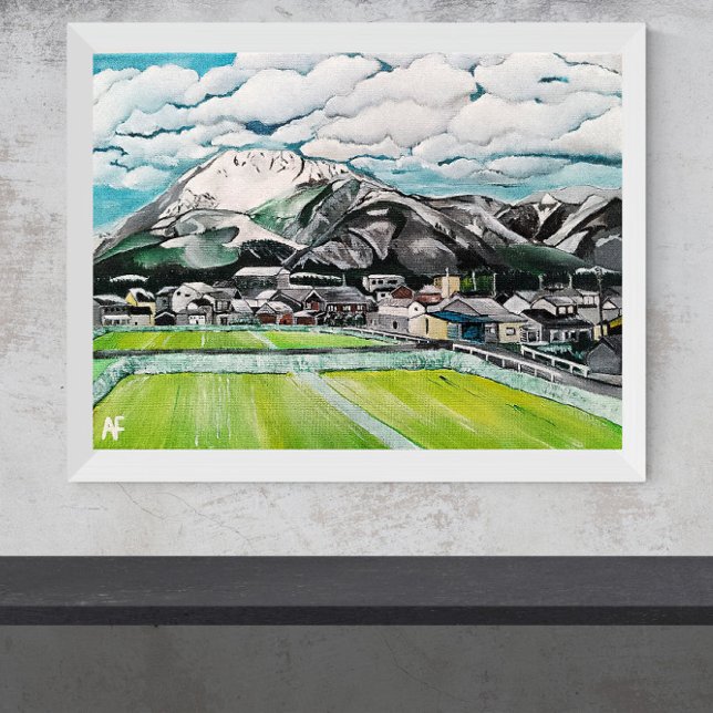 Impressão Em Tela Monte Fuji Painting por Alfred Fox (Not Actual Size)