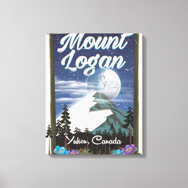 Impressão Em Tela Monte Logan, Yukon, Canadá (Frente)