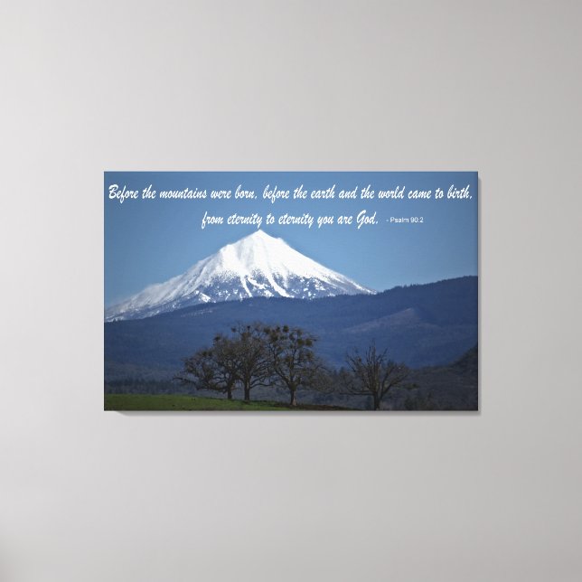 Impressão Em Tela Monte McLoughlin - Salmos 90:2 (Frente)
