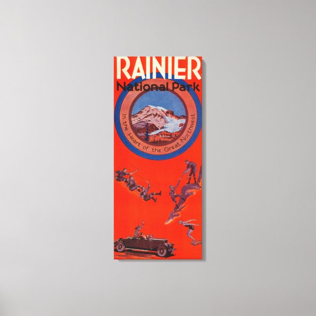 Impressão Em Tela Monte Rainier Advertising Poster 2 (Frente)
