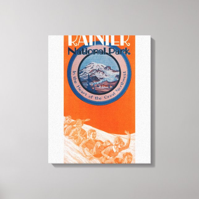 Impressão Em Tela Monte Rainier Poster - Seita (Frente)