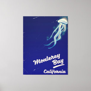 Impressão Em Tela Monterey Bay Califórnia Jelly viagem vintage