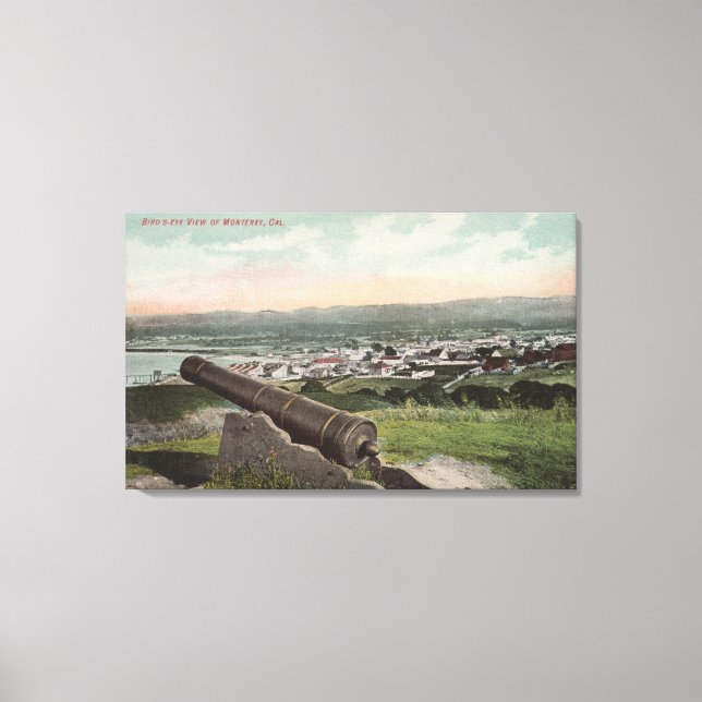 Impressão Em Tela Monterey, CA - Vista visual de pássaro de Monterey (Frente)