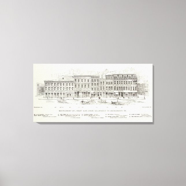 Impressão Em Tela Montgomery West side California e Sacramento (Frente)