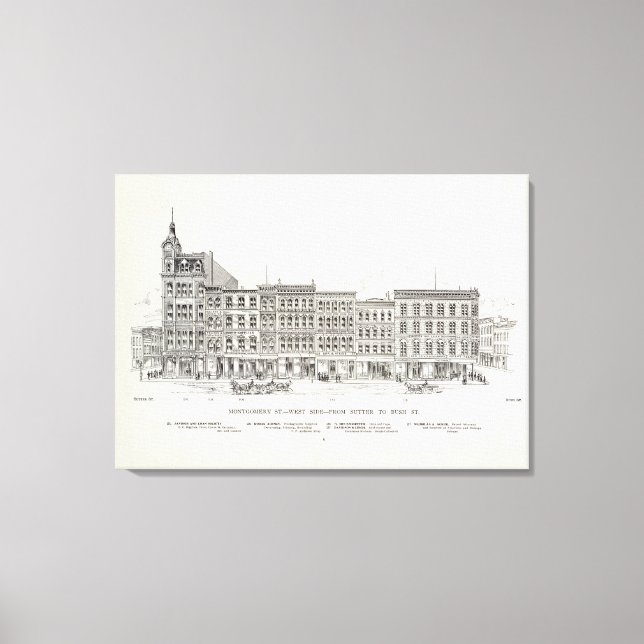 Impressão Em Tela Montgomery West side Sutter e Bush (Frente)