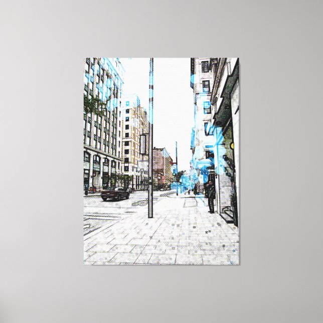 Impressão Em Tela Montreal Street 8343a (Frente)