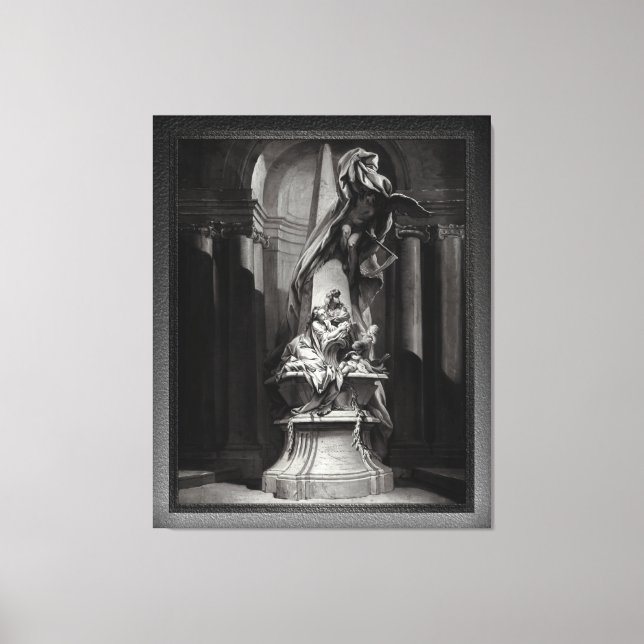 Impressão Em Tela Monumento a Mignard por François Boucher (Frente)