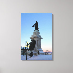 Impressão Em Tela Monumento a Samuel De Champlain, Quebec, Canadá