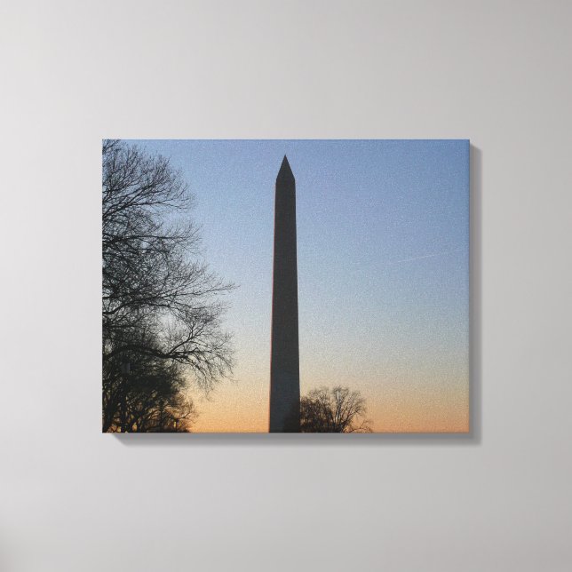 Impressão Em Tela Monumento a Washington ao Pôr do Sol em DC (Frente)