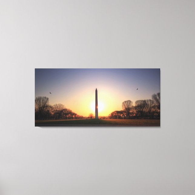 Impressão Em Tela Monumento a Washington no Sunset (Frente)