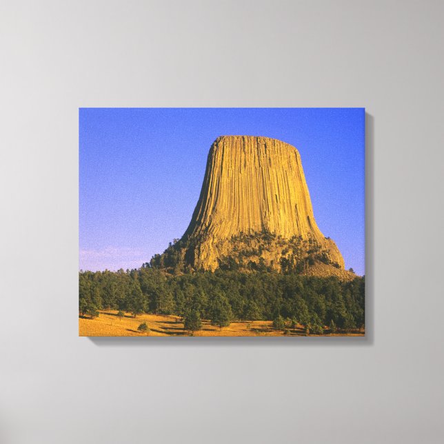 Impressão Em Tela Monumento Nacional Devils Tower em Wyoming (Frente)