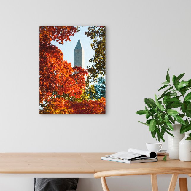 Impressão Em Tela Monumentos | Monumento de Washington no outono (Criador carregado)