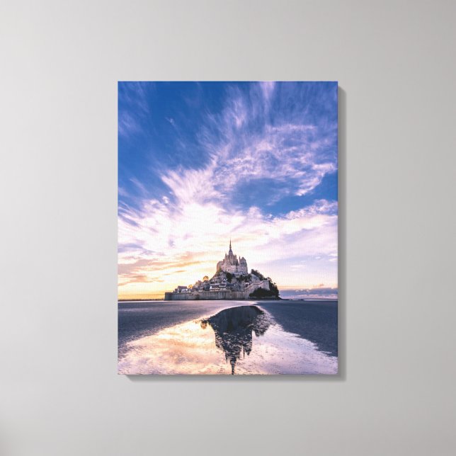 Impressão Em Tela Monuments | Mont Saint-Michel, Normandy France (Frente)