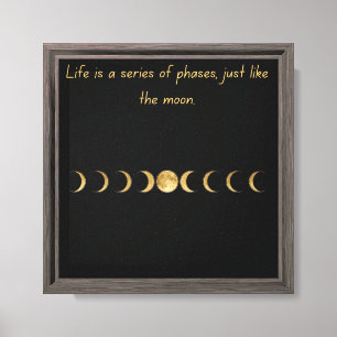Impressão Em Tela Moon Phases Wall Art "A vida é uma série de muda