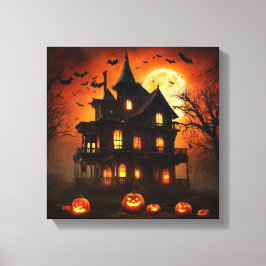 Impressão Em Tela Moonlit Halloween Haunts