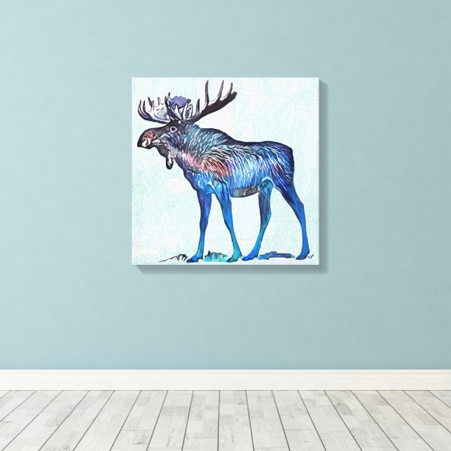 Impressão Em Tela Moose (Insitu(piso de madeira))