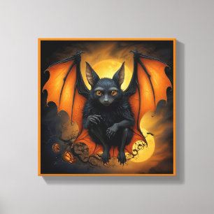 Impressão Em Tela Morcego fofo do Halloween em Disguise