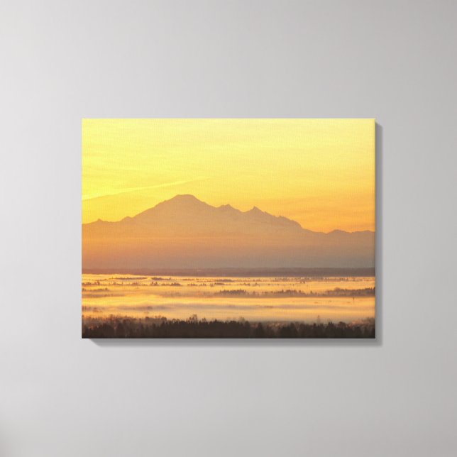 Impressão Em Tela Morning Mountain Magic. (Frente)