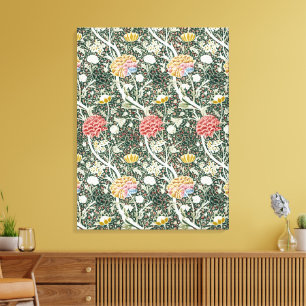 Impressão Em Tela Morris Cray Vintage Blossom Design Floral Verde