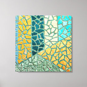 Impressão Em Tela Mosaico da Pintura em Aquaico + suas ideias