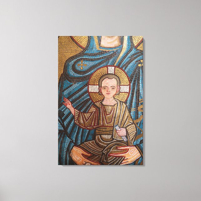 Impressão Em Tela Mosaico do Menino Jesus (Frente)