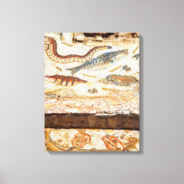 Impressão Em Tela Mosaico Romano Antigo (Frente)