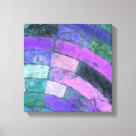 Impressão Em Tela Mosaico Roxo