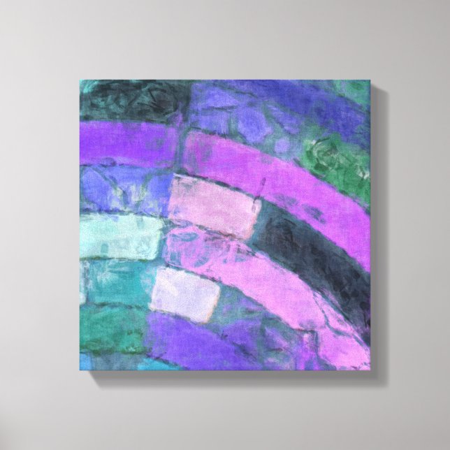 Impressão Em Tela Mosaico Roxo (Frente)