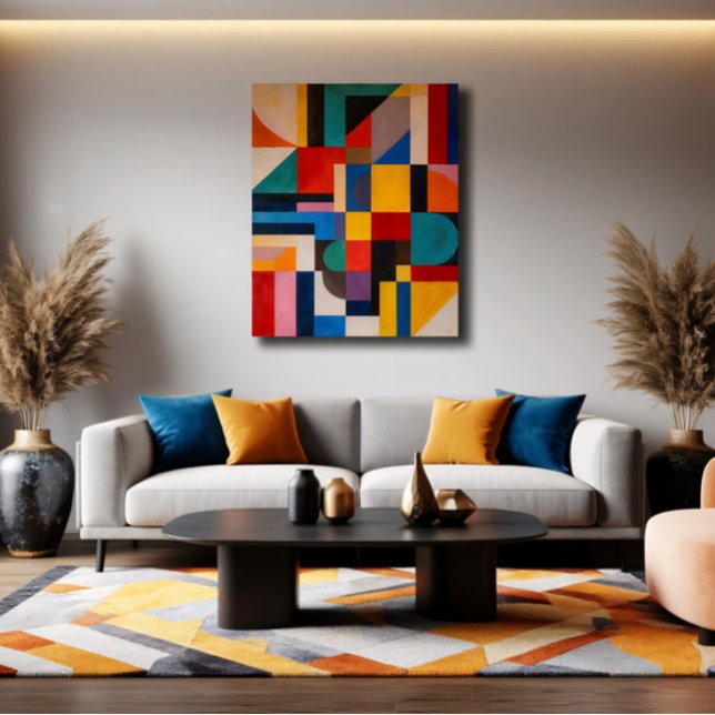 Impressão Em Tela Mosaico Vibrante (Criador carregado)
