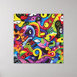Impressão Em Tela Mosaico visiário
