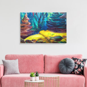 Impressão Em Tela Moss Amarelo Emily Carr