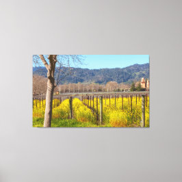 Impressão Em Tela Mostarda de campo no Vineyard