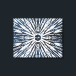 Impressão Em Tela Motif Radial de Tinta Indigo<br><div class="desc">Indigo Ink Motif I por June Erica Vess. Design radial criado de coloração azul-indigo e várias formas geométricas.</div>