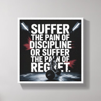 Impressão Em Tela Motivational Gym Wall Art - Suffer the Pain of Dis