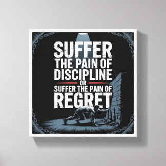 Impressão Em Tela Motivational Gym Wall Art - Suffer the Pain of Dis