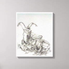 Impressão Em Tela Motocicleta