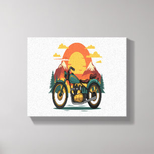 Impressão Em Tela Motociclo com bandeira dos EUA, 4 de julho