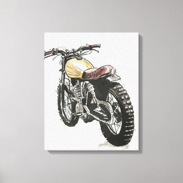 Impressão Em Tela Motociclos em Tinta III (Frente)