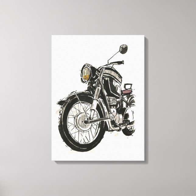 Impressão Em Tela Motociclos em Tinta IV (Frente)